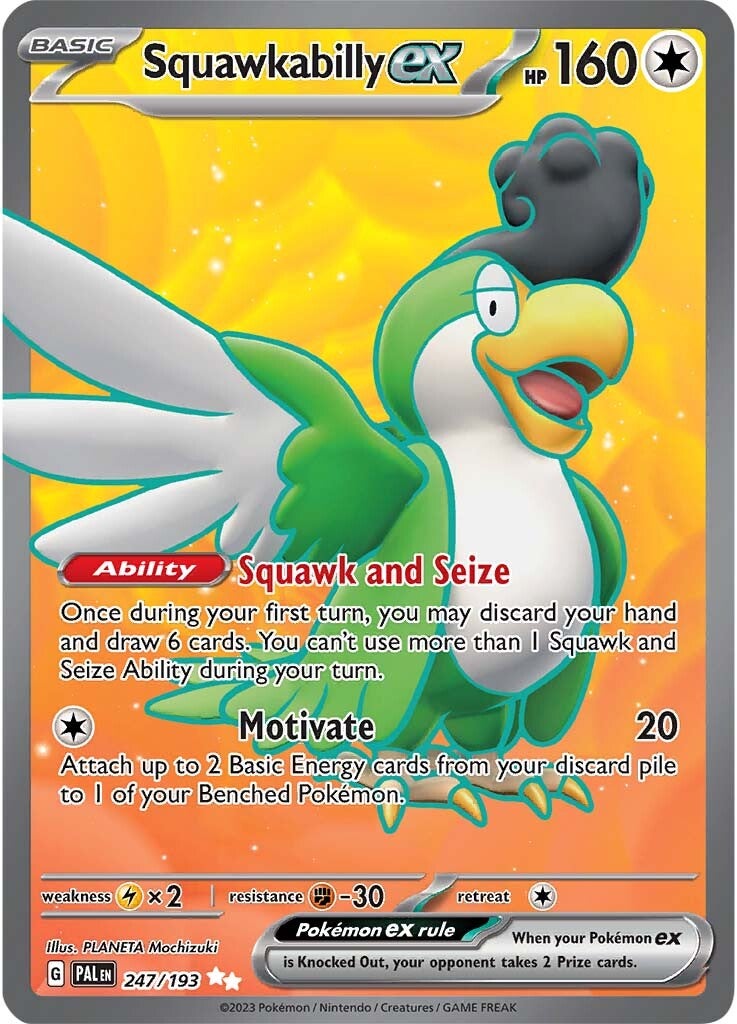 Squawkabilly ex (247/193) [Scarlet & Violet: Paldea Evolved] | Card Merchant Takapuna