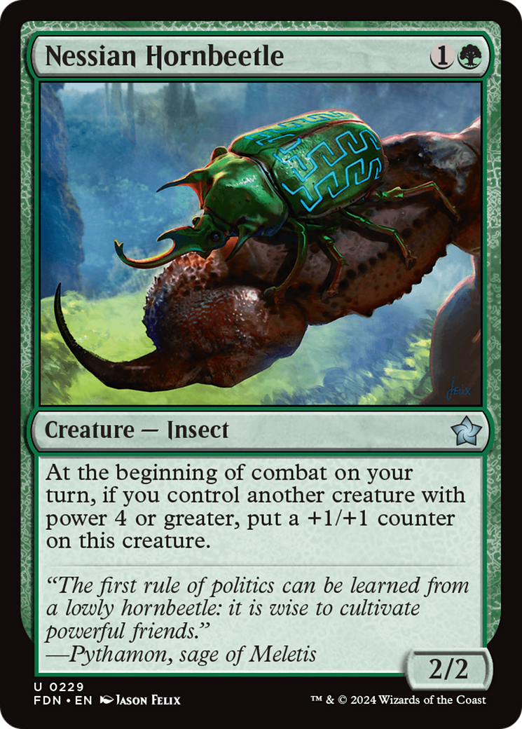 Nessian Hornbeetle [Foundations] | Card Merchant Takapuna