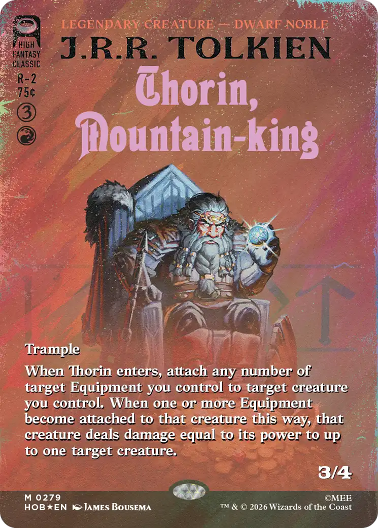 Thorin, Mountain-king (Borderless) (Surge Foil) [The Hobbit] | Card Merchant Takapuna