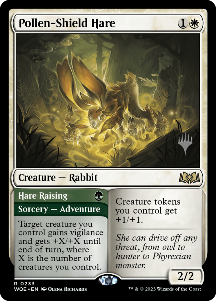 Pollen-Shield Hare // Hare Raising (Promo Pack) [Wilds of Eldraine Promos] | Card Merchant Takapuna