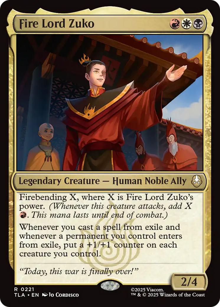 Fire Lord Zuko [Avatar: The Last Airbender] | Card Merchant Takapuna