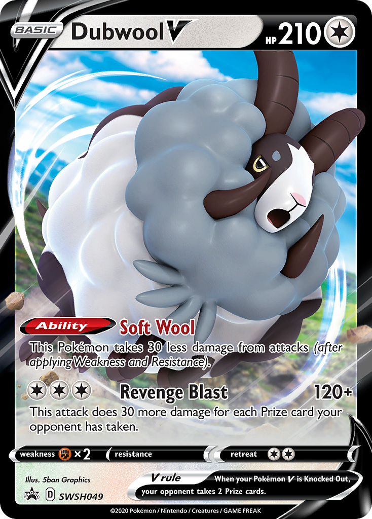 Dubwool V (SWSH049) (Jumbo Card) [Sword & Shield: Black Star Promos] | Card Merchant Takapuna