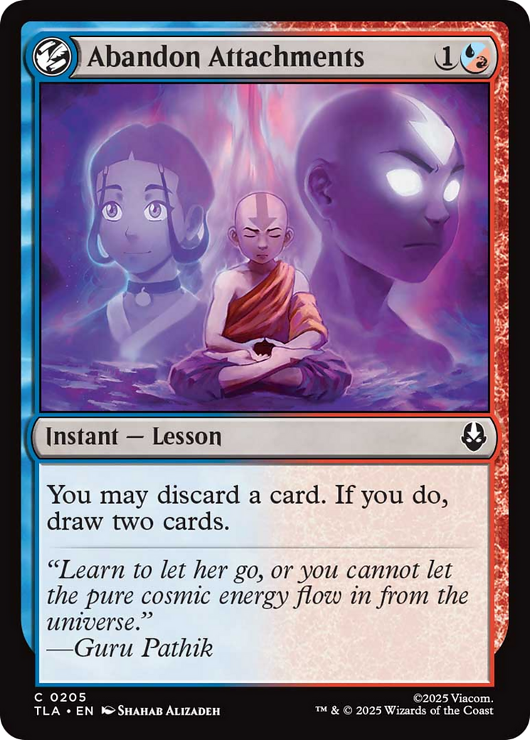 Abandon Attachments [Avatar: The Last Airbender] | Card Merchant Takapuna
