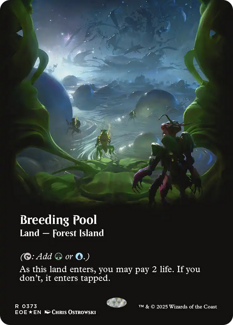 Breeding Pool (Borderless) (Galaxy Foil) [Edge of Eternities] | Card Merchant Takapuna