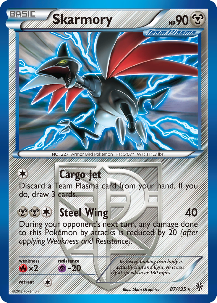 Skarmory (87/135) [Black & White: Plasma Storm] | Card Merchant Takapuna