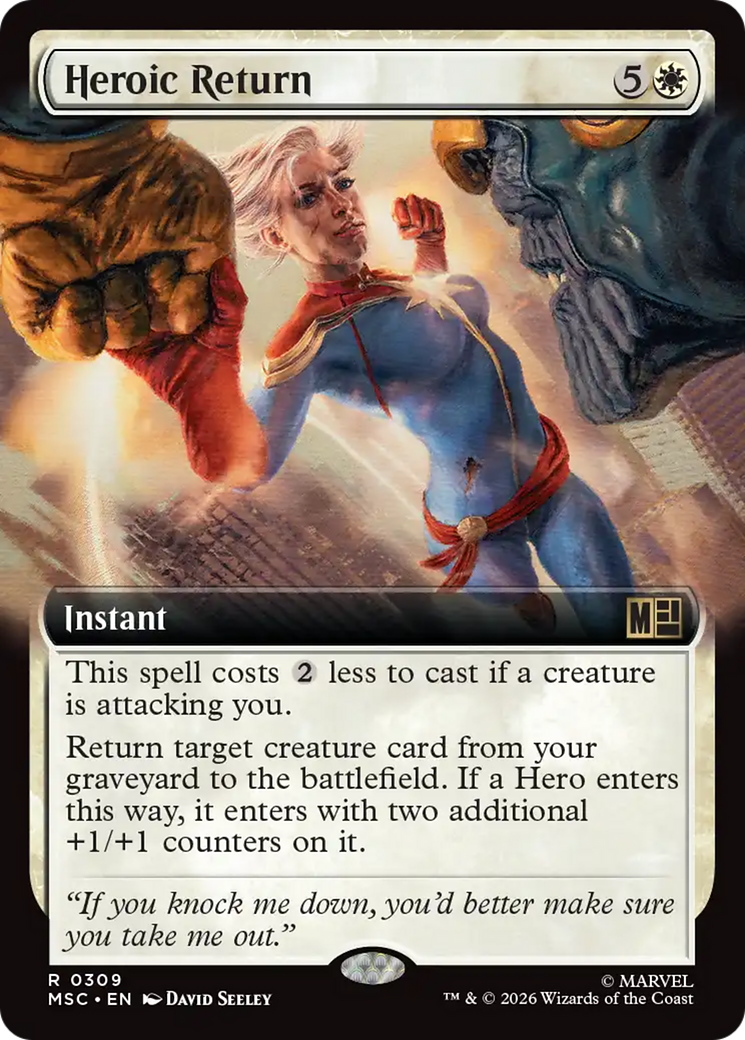 Heroic Return (Extended Art) [Marvel Super Heroes Commander] | Card Merchant Takapuna