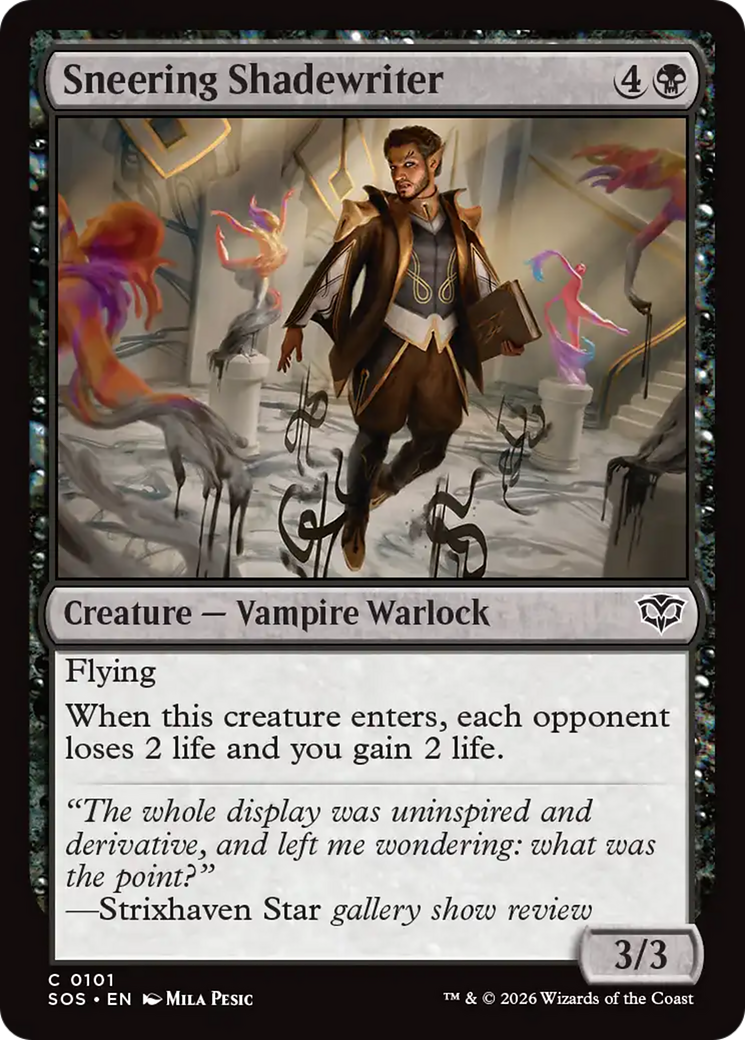Sneering Shadewriter [Secrets of Strixhaven] | Card Merchant Takapuna
