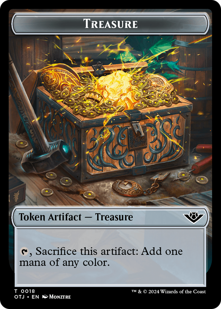 Treasure // Elemental Double-Sided Token [Outlaws of Thunder Junction Tokens] | Card Merchant Takapuna
