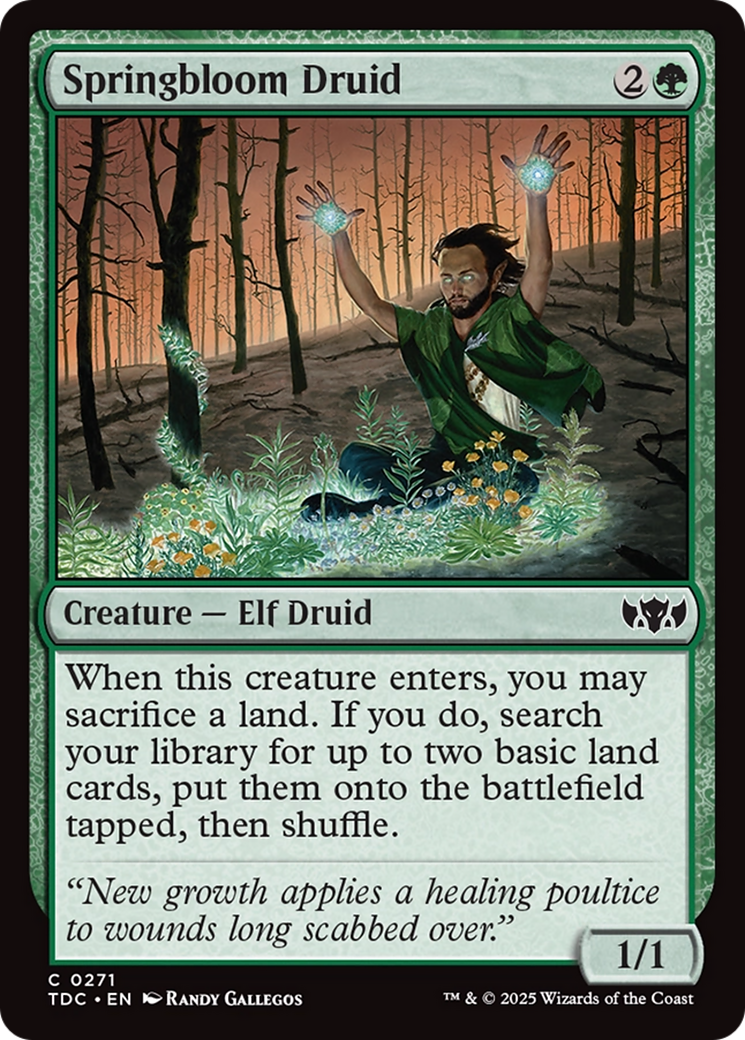 Springbloom Druid [Tarkir: Dragonstorm Commander] | Card Merchant Takapuna