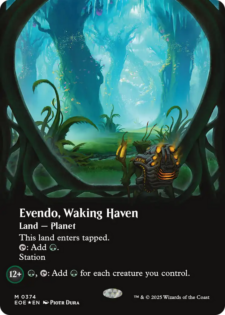 Evendo, Waking Haven (Borderless) (Galaxy Foil) [Edge of Eternities] | Card Merchant Takapuna