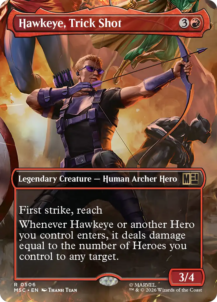 Hawkeye, Trick Shot (Borderless) [Marvel Super Heroes Commander] | Card Merchant Takapuna