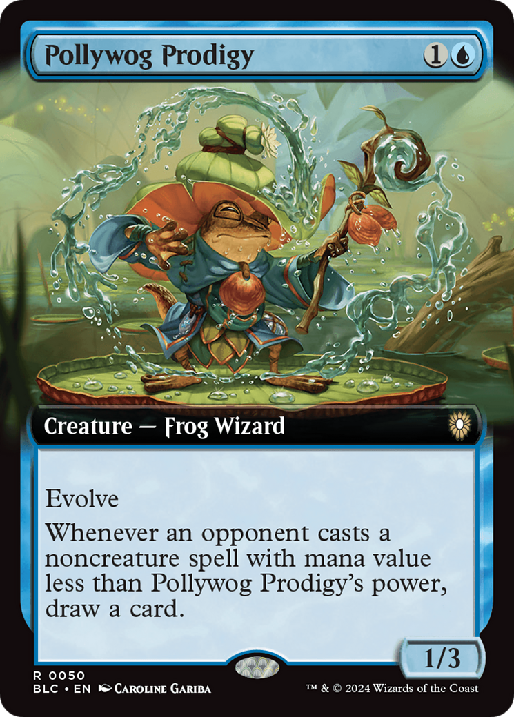 Pollywog Prodigy (Extended Art) [Bloomburrow Commander] | Card Merchant Takapuna