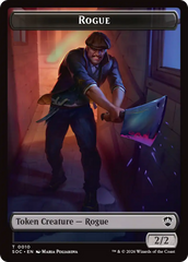 Spirit (0025) // Rogue Double-Sided Token [Secrets of Strixhaven Commander Tokens] | Card Merchant Takapuna