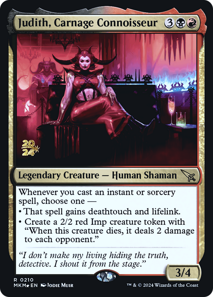 Judith, Carnage Connoisseur [Murders at Karlov Manor Prerelease Promos] | Card Merchant Takapuna