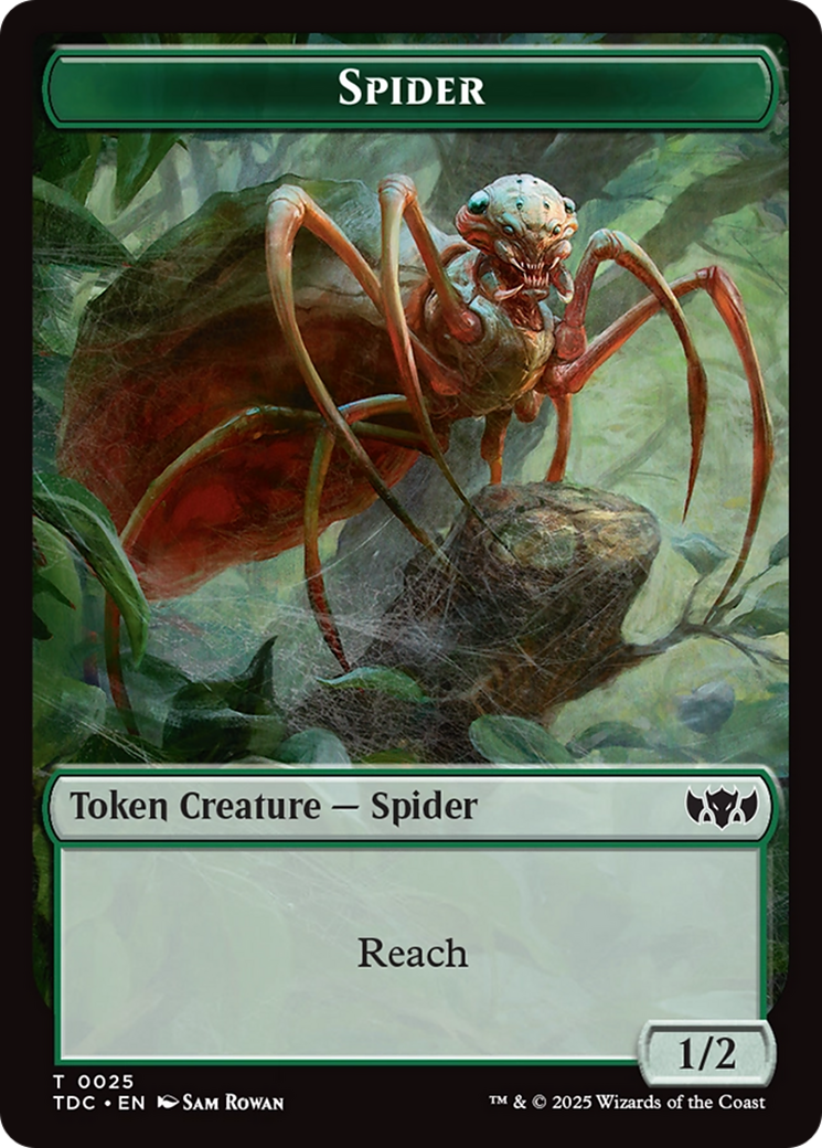 Wall // Spider Double-Sided Token [Tarkir: Dragonstorm Commander Tokens]