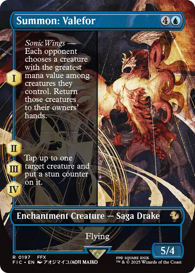 Summon: Valefor (Borderless) [FINAL FANTASY Commander] | Card Merchant Takapuna