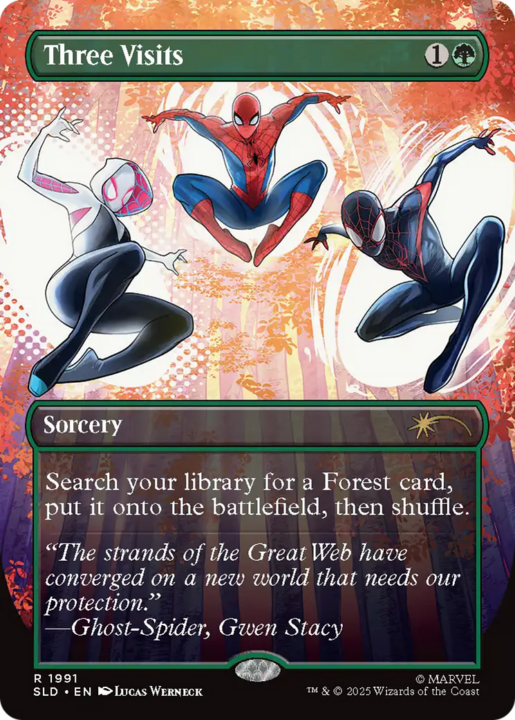 Three Visits (Rainbow Foil) [Secret Lair Drop Series] | Card Merchant Takapuna