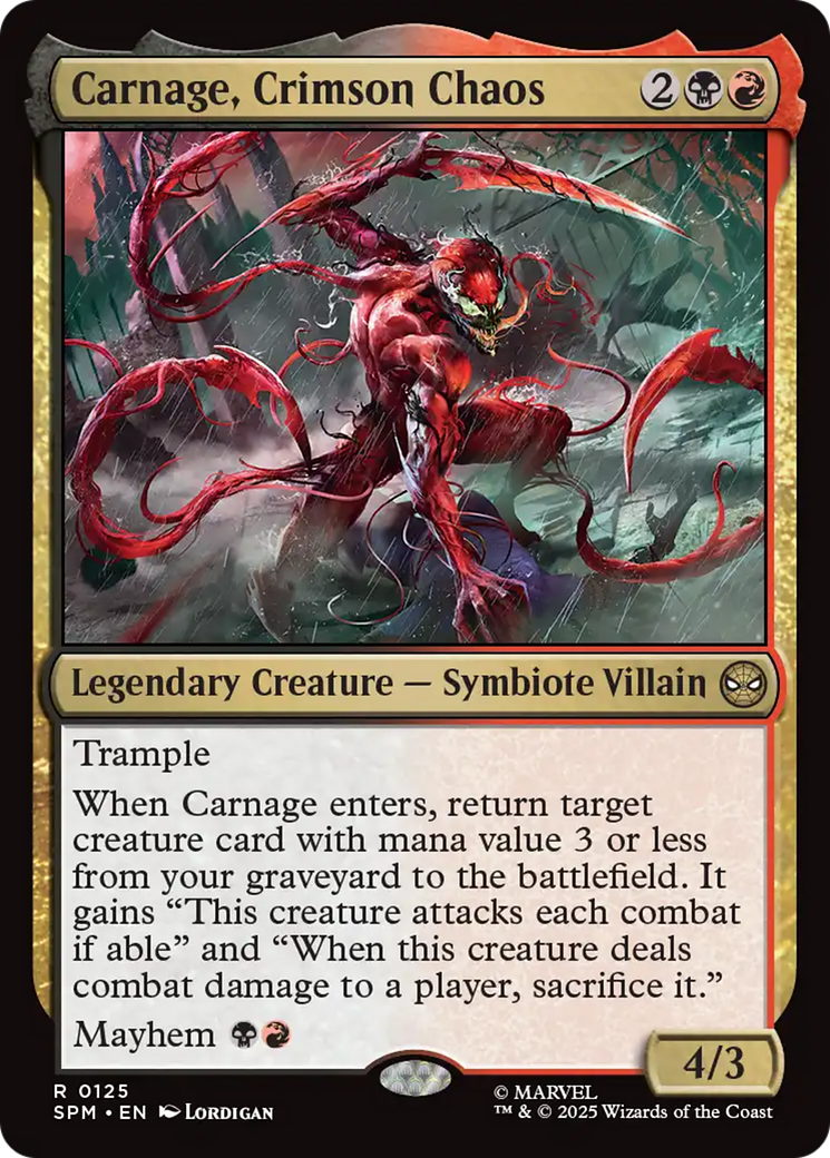 Carnage, Crimson Chaos [Marvel's Spider-Man] | Card Merchant Takapuna