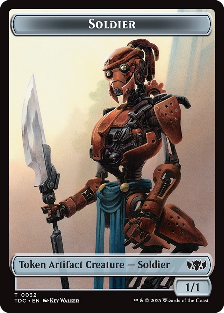 Solider (0032) // Copy Double-Sided Token [Tarkir: Dragonstorm Commander Tokens] | Card Merchant Takapuna