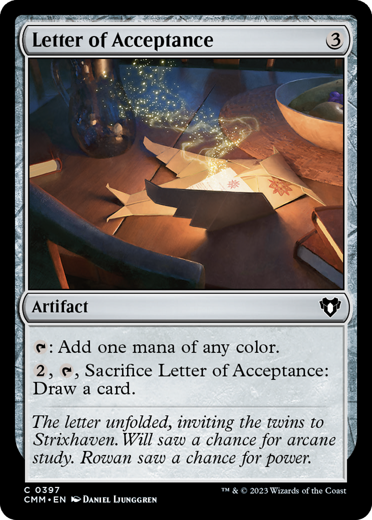 Letter of Acceptance [Commander Masters] | Card Merchant Takapuna