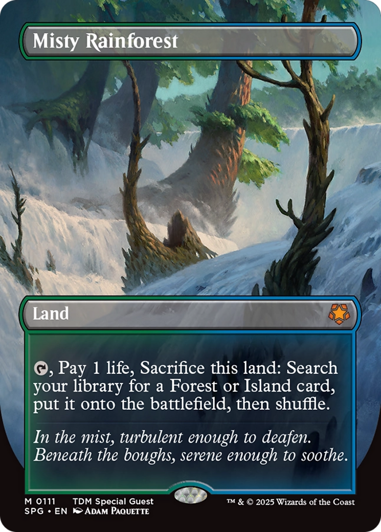 Misty Rainforest (Borderless) [Tarkir: Dragonstorm Special Guests] | Card Merchant Takapuna