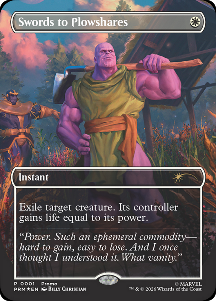 Swords to Plowshares (Borderless) (Magazine Insert) [Media Promos] | Card Merchant Takapuna