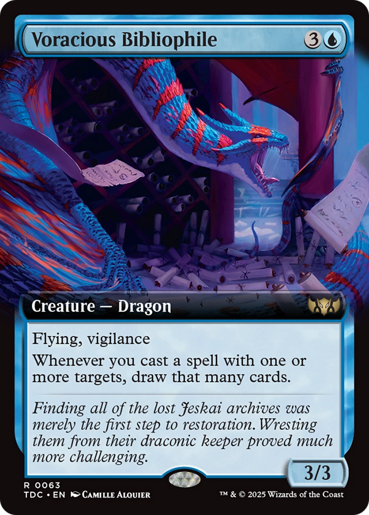Voracious Bibliophile (Extended Art) [Tarkir: Dragonstorm Commander] | Card Merchant Takapuna