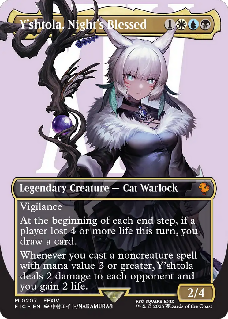 Y'shtola, Night's Blessed (Borderless) (Surge Foil) [FINAL FANTASY Commander] | Card Merchant Takapuna