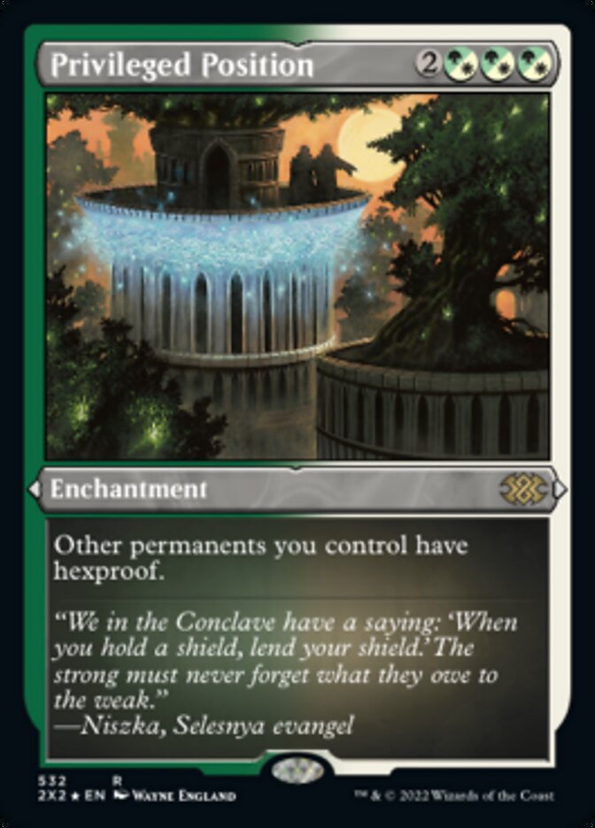 Privileged Position (Foil Etched) [Double Masters 2022] | Card Merchant Takapuna