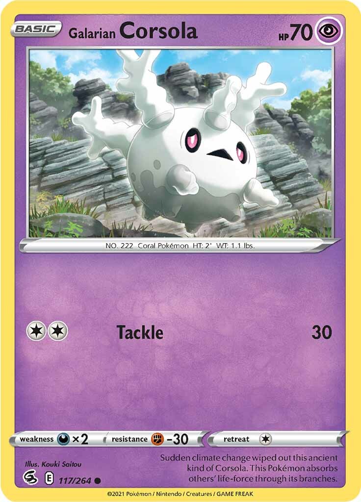 Galarian Corsola (117/264) [Sword & Shield: Fusion Strike] | Card Merchant Takapuna