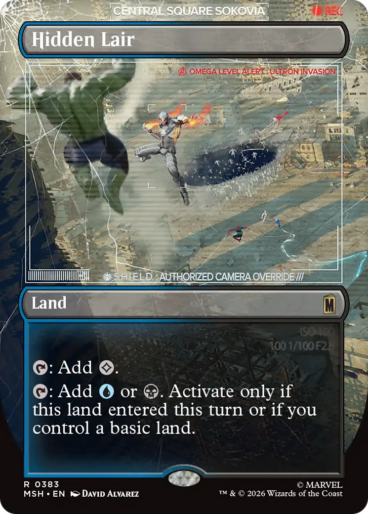 Hidden Lair (Borderless) [Marvel Super Heroes] | Card Merchant Takapuna