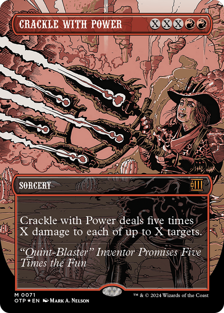 Crackle with Power (Textured Foil) [Outlaws of Thunder Junction: Breaking News] | Card Merchant Takapuna