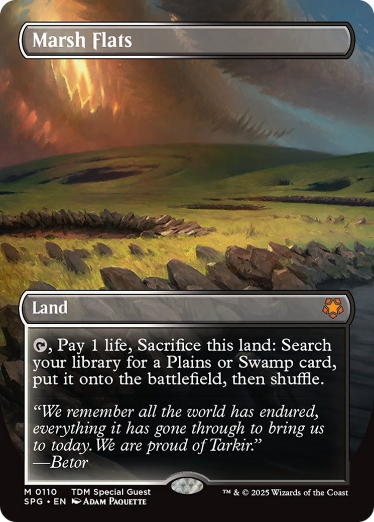 Marsh Flats (Borderless) [Tarkir: Dragonstorm Special Guests] | Card Merchant Takapuna