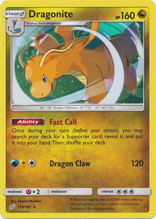 Dragonite (119/181) (Cosmos Holo) [Sun & Moon: Team Up] | Card Merchant Takapuna