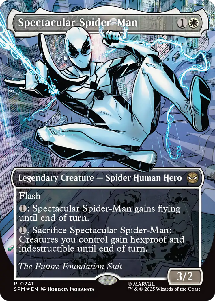 Spectacular Spider-Man (0241) (Borderless) (Textured Foil) [Marvel's Spider-Man] | Card Merchant Takapuna