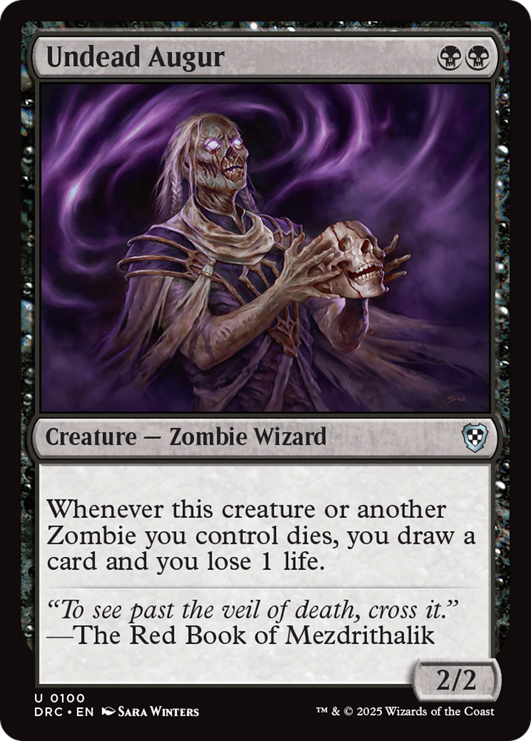 Undead Augur [Aetherdrift Commander] | Card Merchant Takapuna