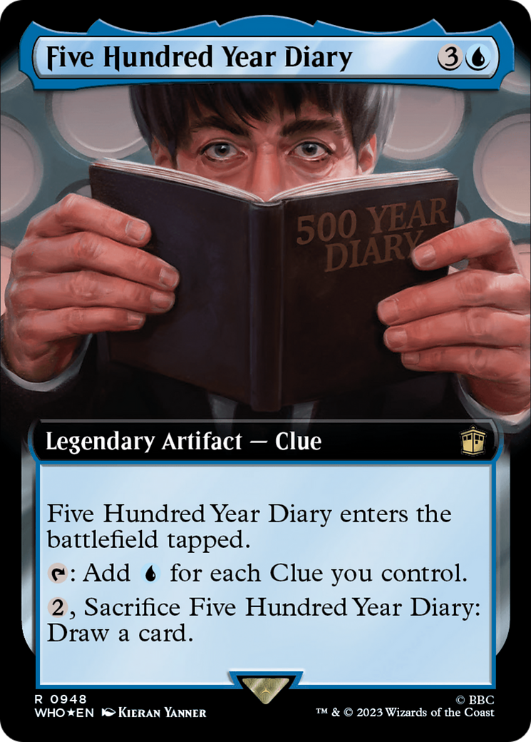 Five Hundred Year Diary (Extended Art) (Surge Foil) [Doctor Who] | Card Merchant Takapuna