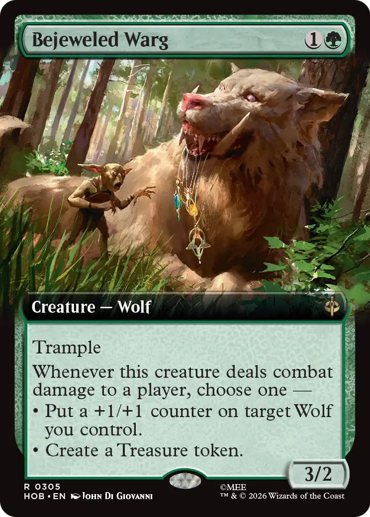 Bejeweled Warg (Extended Art) [The Hobbit] | Card Merchant Takapuna