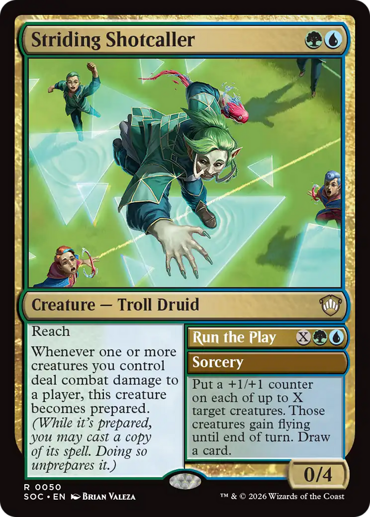 Striding Shotcaller [Secrets of Strixhaven Commander] | Card Merchant Takapuna