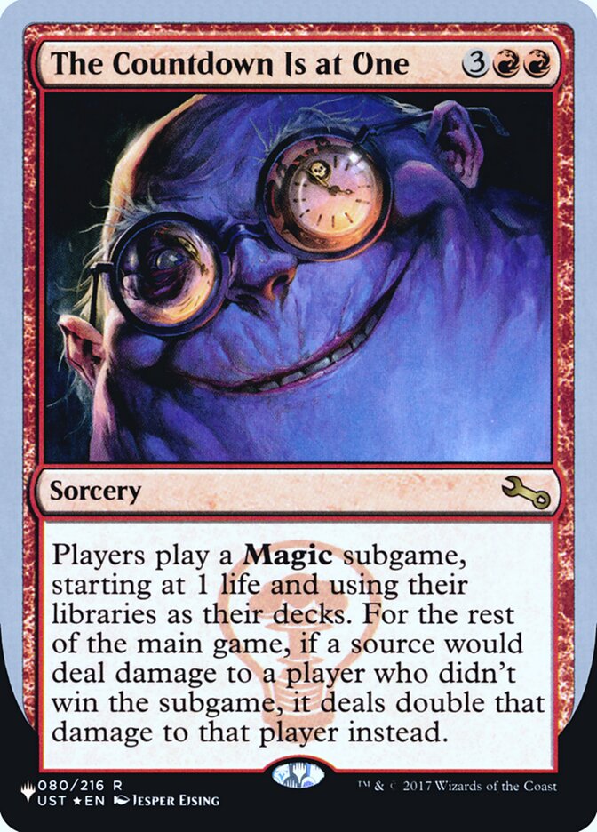 The Countdown Is at One (Unfinity Foil Edition) [The List] | Card Merchant Takapuna