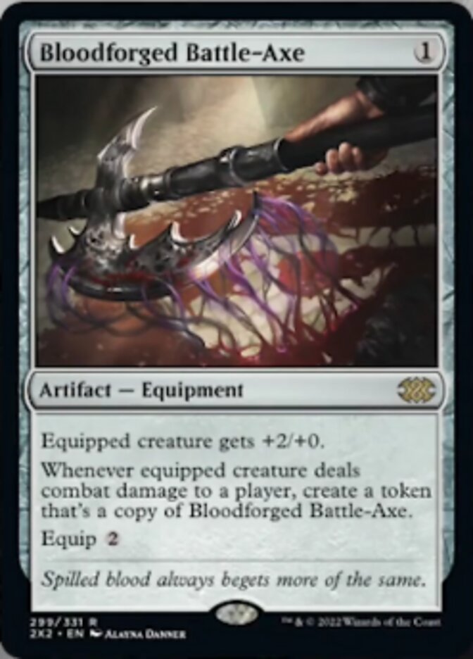 Bloodforged Battle-Axe [Double Masters 2022] | Card Merchant Takapuna