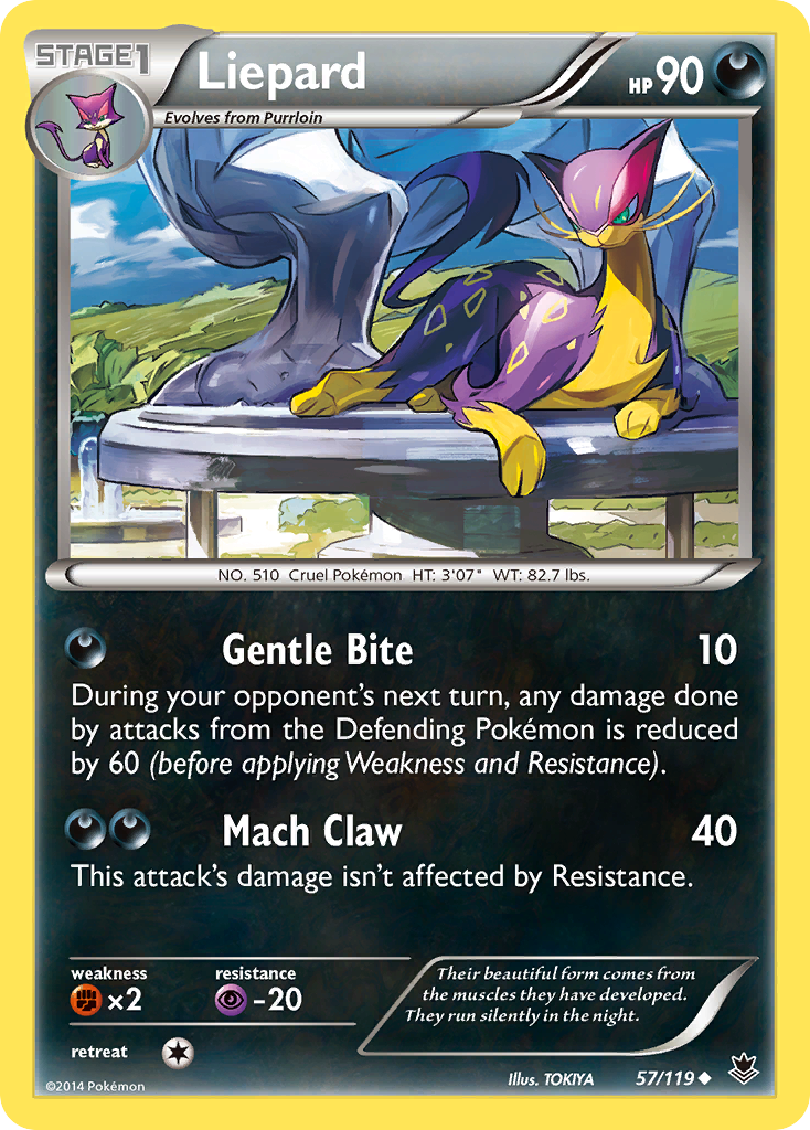 Liepard (57/119) [XY: Phantom Forces] | Card Merchant Takapuna