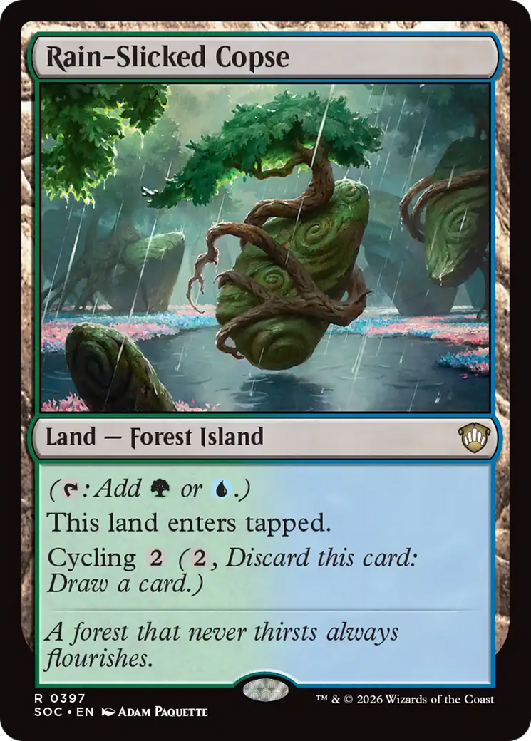 Rain-Slicked Copse [Secrets of Strixhaven Commander] | Card Merchant Takapuna