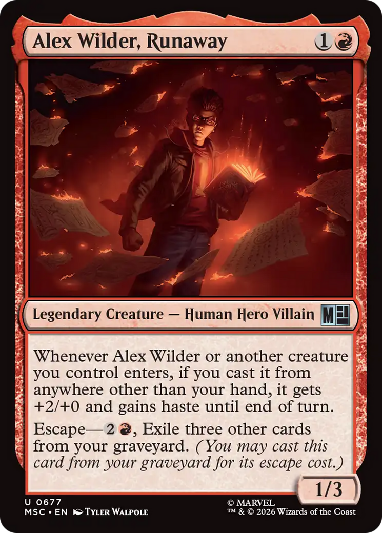 Alex Wilder, Runaway [Marvel Super Heroes Commander] | Card Merchant Takapuna