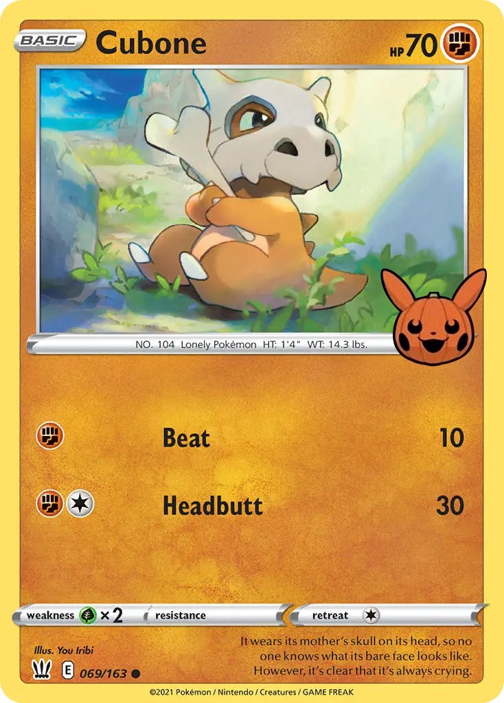 Cubone (069/163) [Trick or Trade] | Card Merchant Takapuna