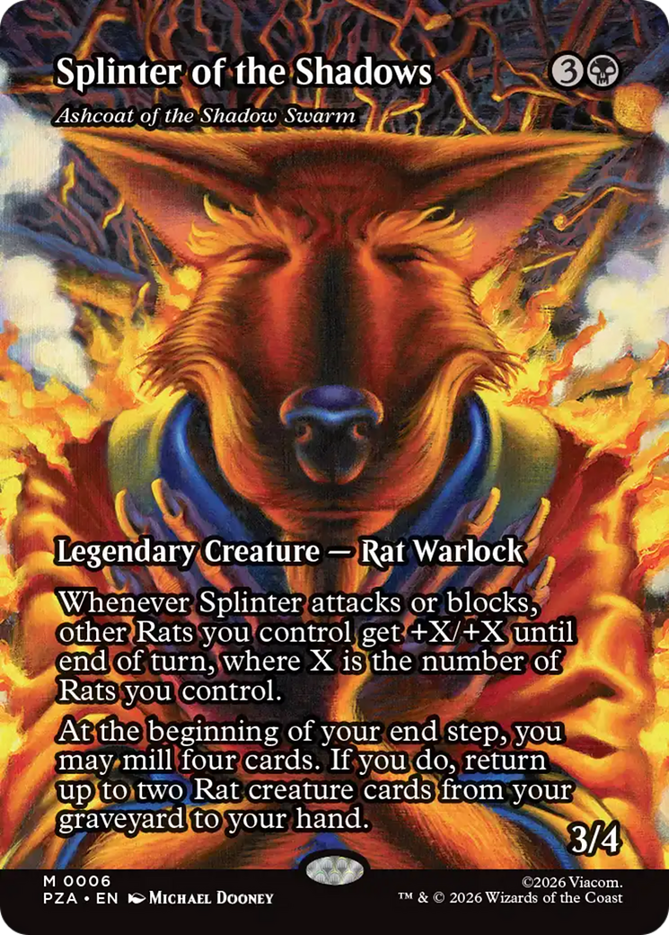 Splinter of the Shadows - Ashcoat of the Shadow Swarm (Borderless) [Teenage Mutant Ninja Turtles Eternal-Legal] | Card Merchant Takapuna