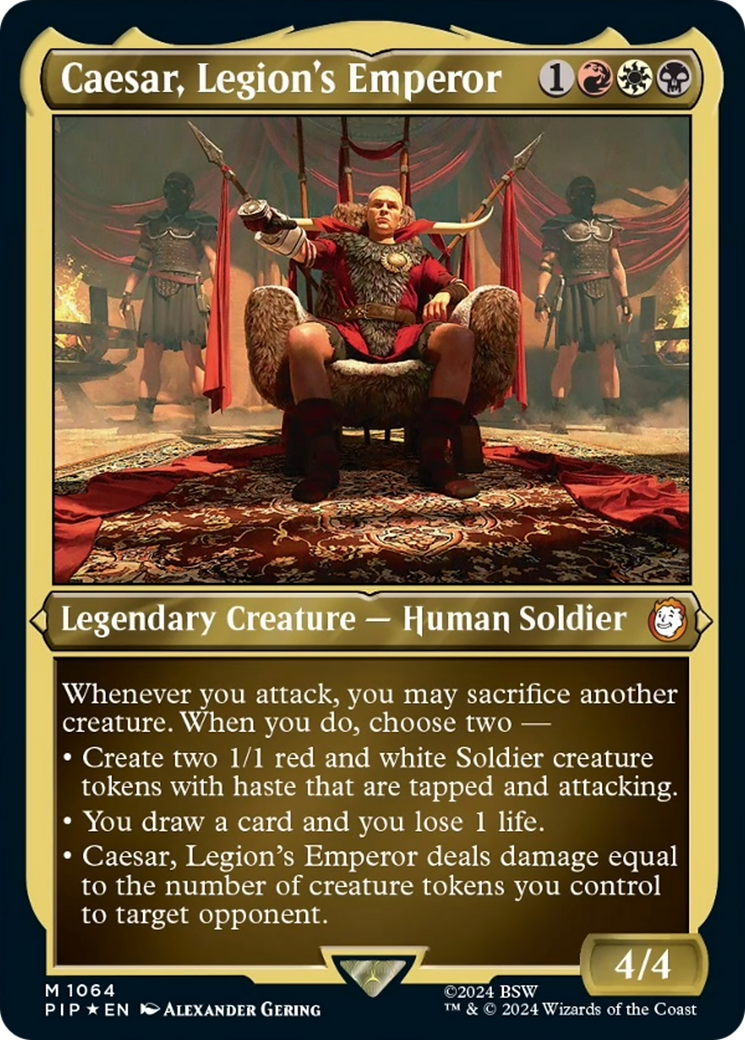 Caesar, Legion's Emperor (Display Commander) [Fallout] | Card Merchant Takapuna