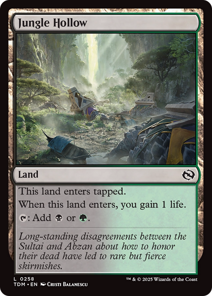 Jungle Hollow [Tarkir: Dragonstorm] | Card Merchant Takapuna