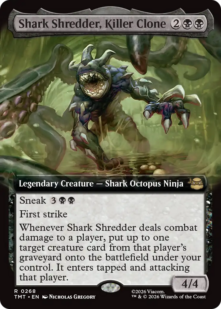 Shark Shredder, Killer Clone (Extended Art) [Teenage Mutant Ninja Turtles] | Card Merchant Takapuna