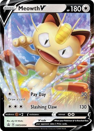 Meowth V (SWSH004) [Sword & Shield: Black Star Promos] | Card Merchant Takapuna